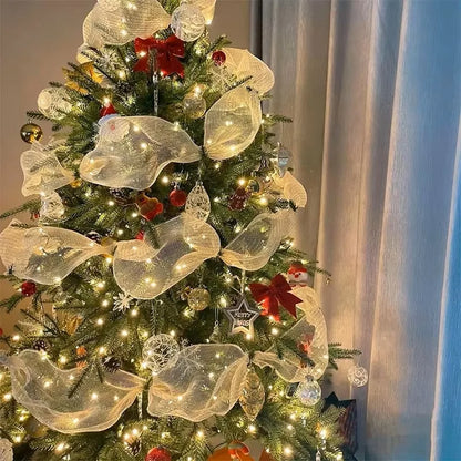 9M Christmas Ribbon Decoration Hanging Christmas Tree Pendent Ornaments for Home Decor Navidad Party New Year 2026 Accessories