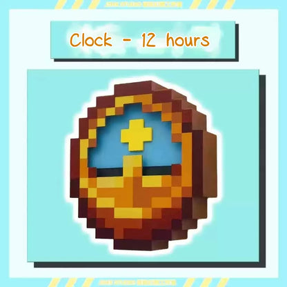 24hr 12hr Mc Annoying Villagers Game Peripheral Figurine Clock Sun - Moon Swingable Clock Steve