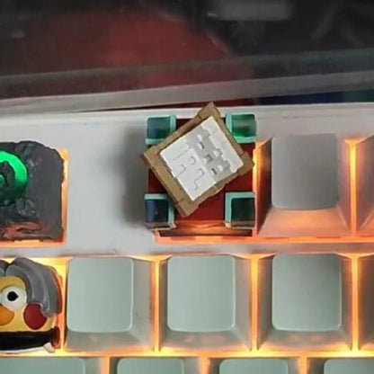 Light Transparent Keycaps My World Enchanting Table Rotatable Keyboard Accessories Esc Creativity Game Peripherals Single Keycap