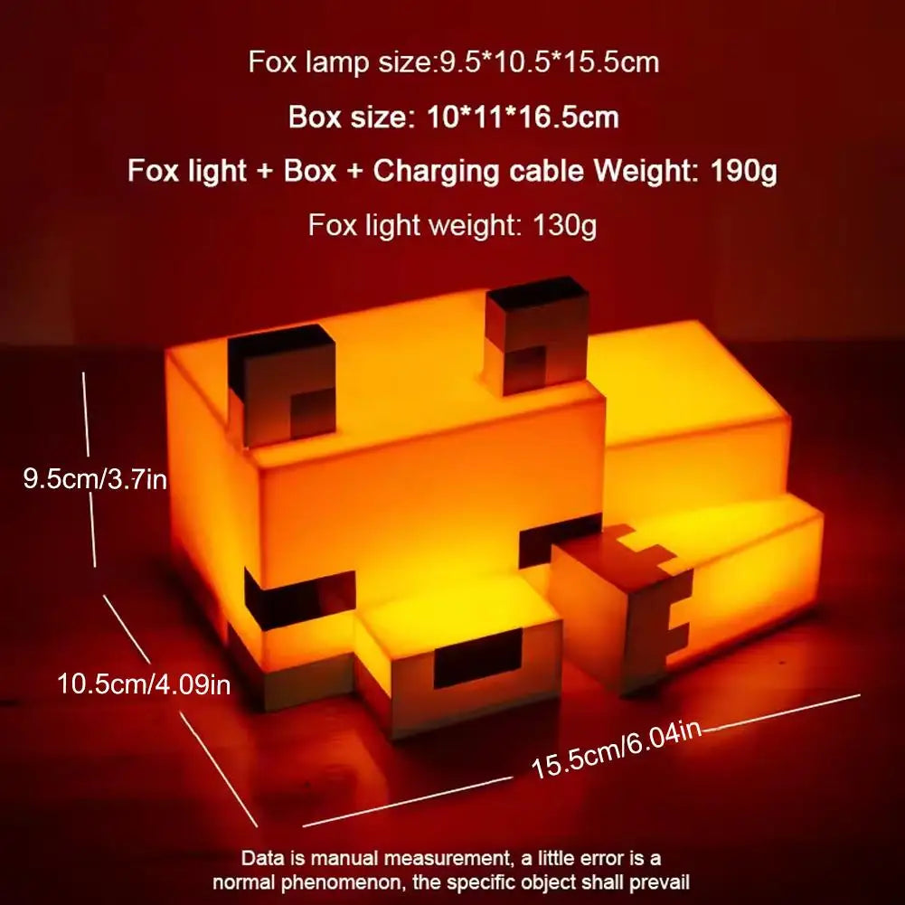 Game Cute Fox Night Light Soft Orange Glow Officially Licensed Decor And Desk Lamp For Gaming Room Or Kids And Tween Bedroom