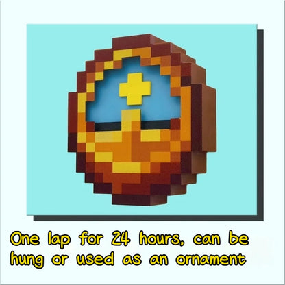 24hr 12hr Mc Annoying Villagers Game Peripheral Figurine Clock Sun - Moon Swingable Clock Steve