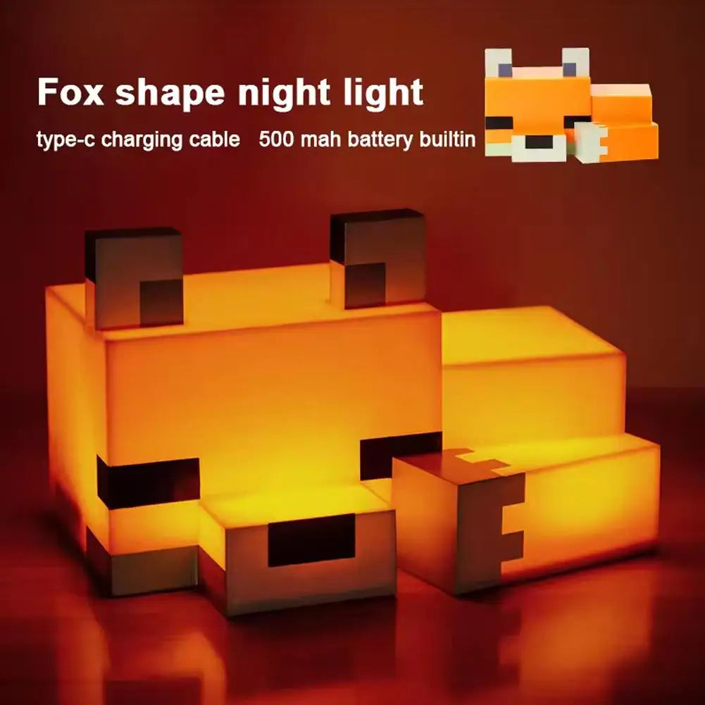 Game Cute Fox Night Light Soft Orange Glow Officially Licensed Decor And Desk Lamp For Gaming Room Or Kids And Tween Bedroom