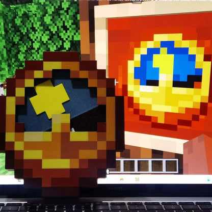 24hr 12hr Mc Annoying Villagers Game Peripheral Figurine Clock Sun - Moon Swingable Clock Steve